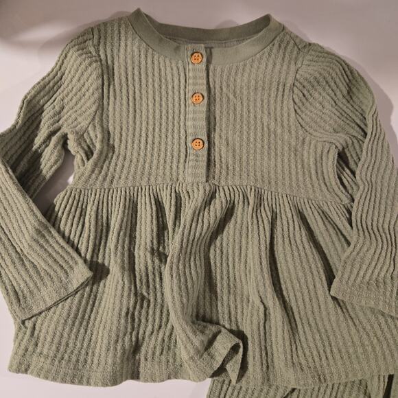 Cat & Jack Waffle Knit Sweatpants Set 24mos - Picture 2 of 5